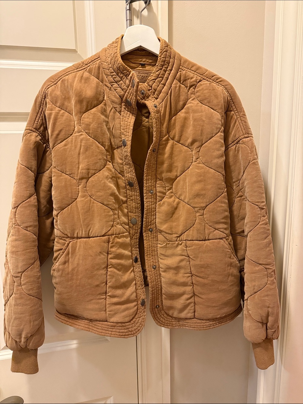 Blank NYC Quilted Corduroy Puffer Jacket - Tan